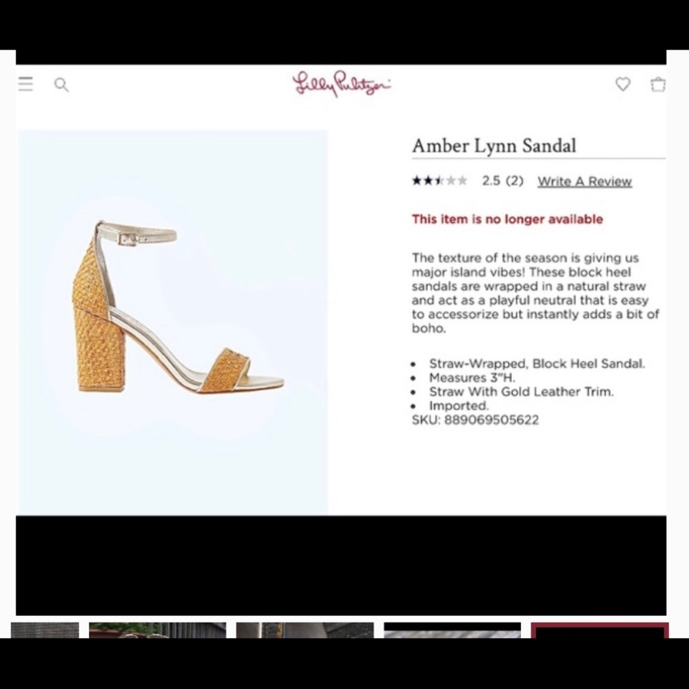 Lily Pulitzer Womens Amberlynn Sandal Heels